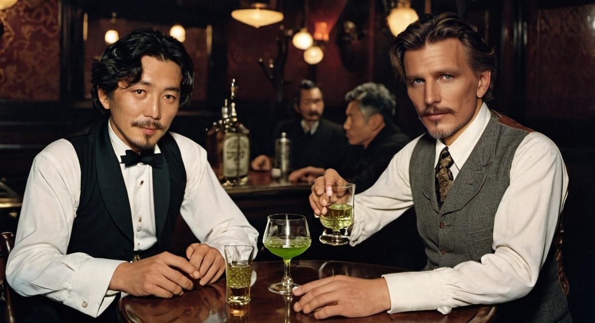 Невозможная встреча Хитоси Сакимото и Альфонса Мухи по мнению SD. Знаю, что непохожи! 