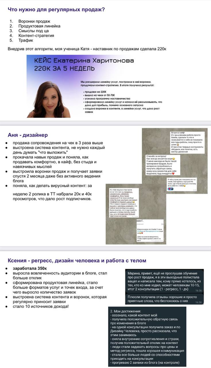 Пример моих кейсов