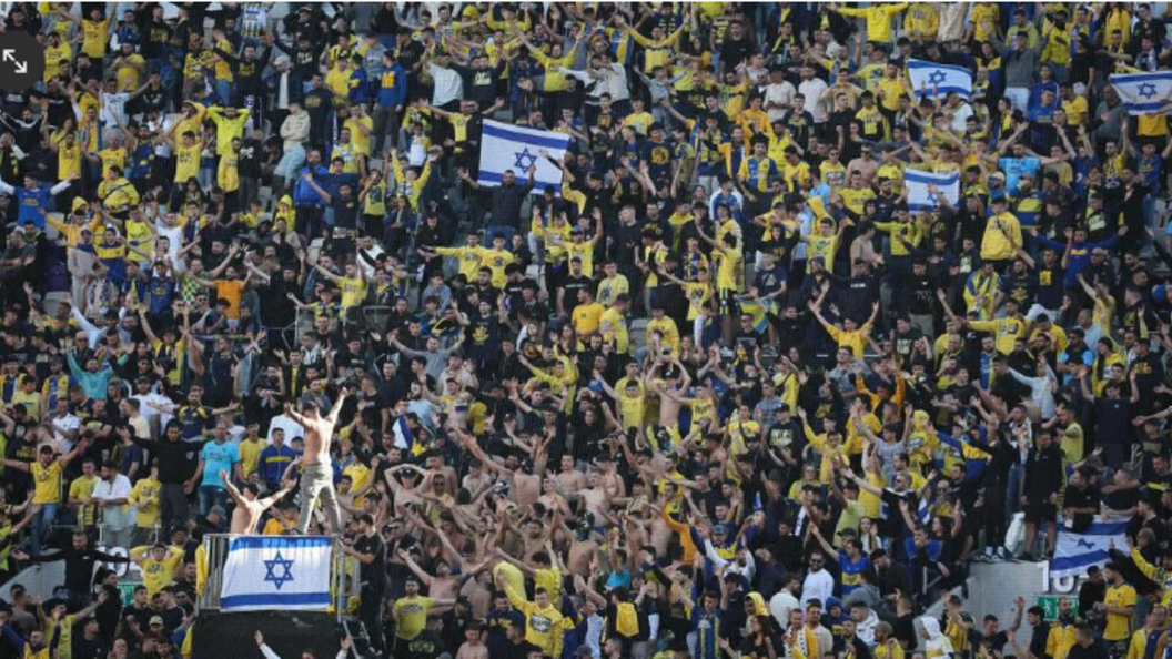    Израильские болельщики на стадионе «Йохан Кройф Арена», фото ynetnews.