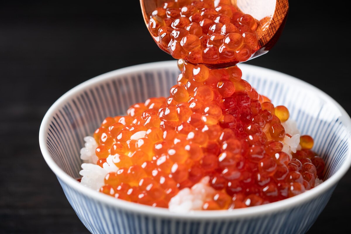 Икура-дон - рис с икрой