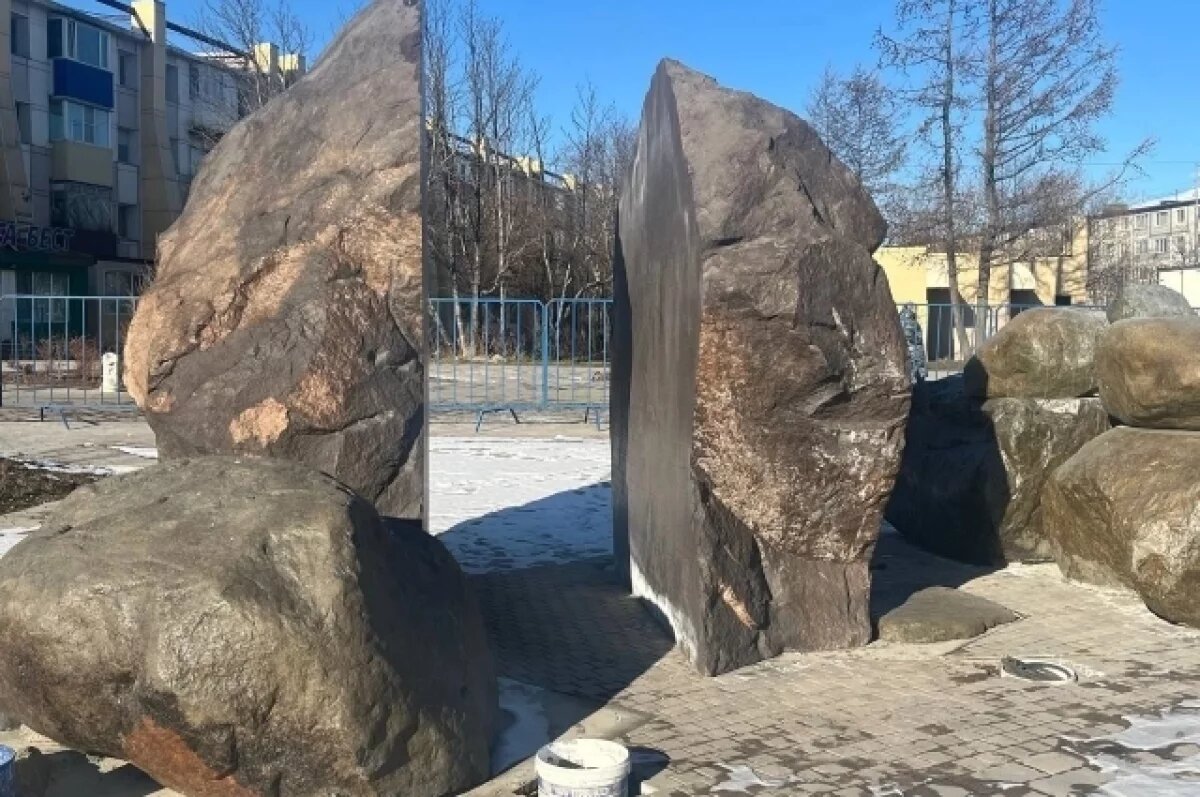    Техническая готовность сквера по Войцешека на Камчатке составляет 90%