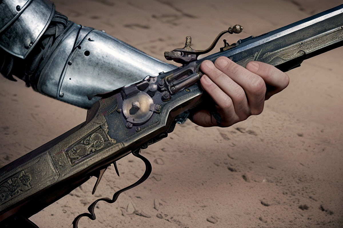 Колесцовый замок на аркебузе начала шестнадцатого века