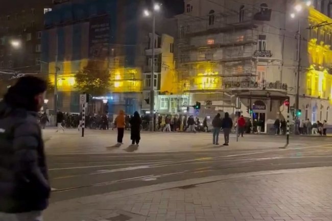    Амстердам / израильские болельщики