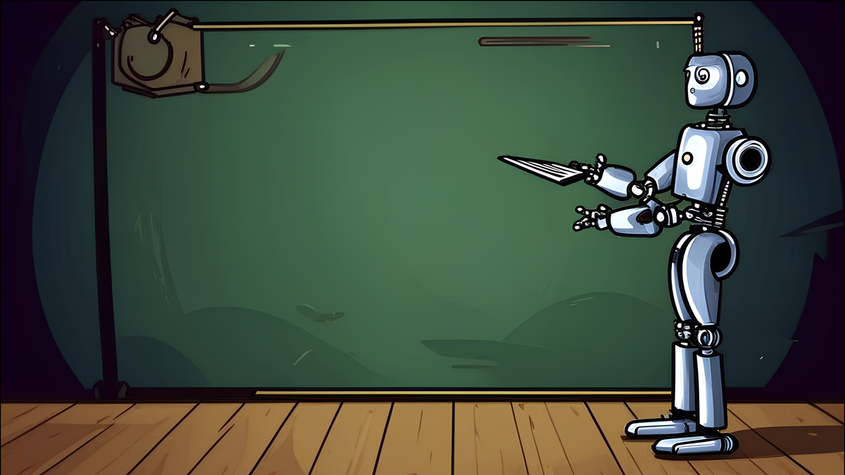 Кстати, это изображение тоже сгенерила нейросеть. Таким она видит современного учителя.