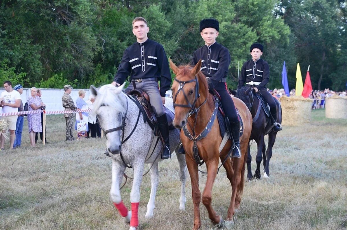    На фестивале «Золотой щит – казачий Спас» наездники демонстрировали своё мастерство.