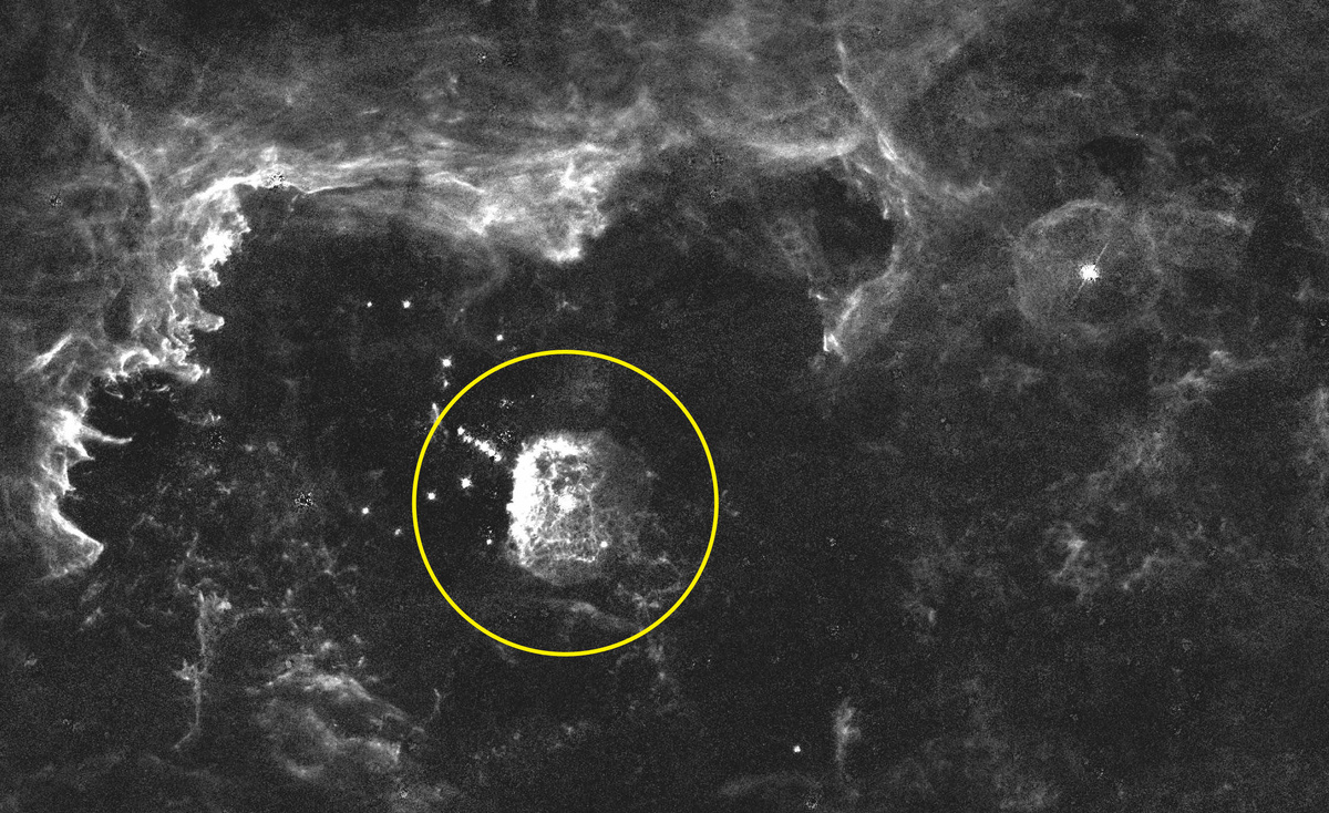 Звезда Пистолет и окружающая ее туманность, запечатленные космическим телескопом "Хаббл" / NASA/ESA