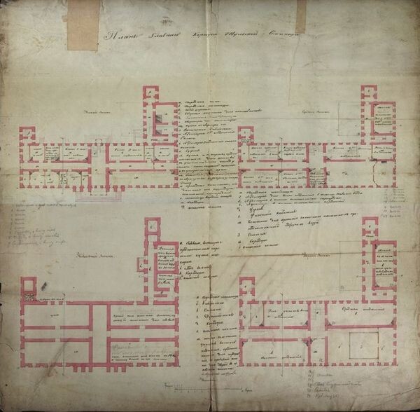 План главного корпуса Тульской духовной семинарии. Не ранее 1873 г. – ГУ ГАТО. Ф. 6. Оп. 2. Д. 2371. Л. 1