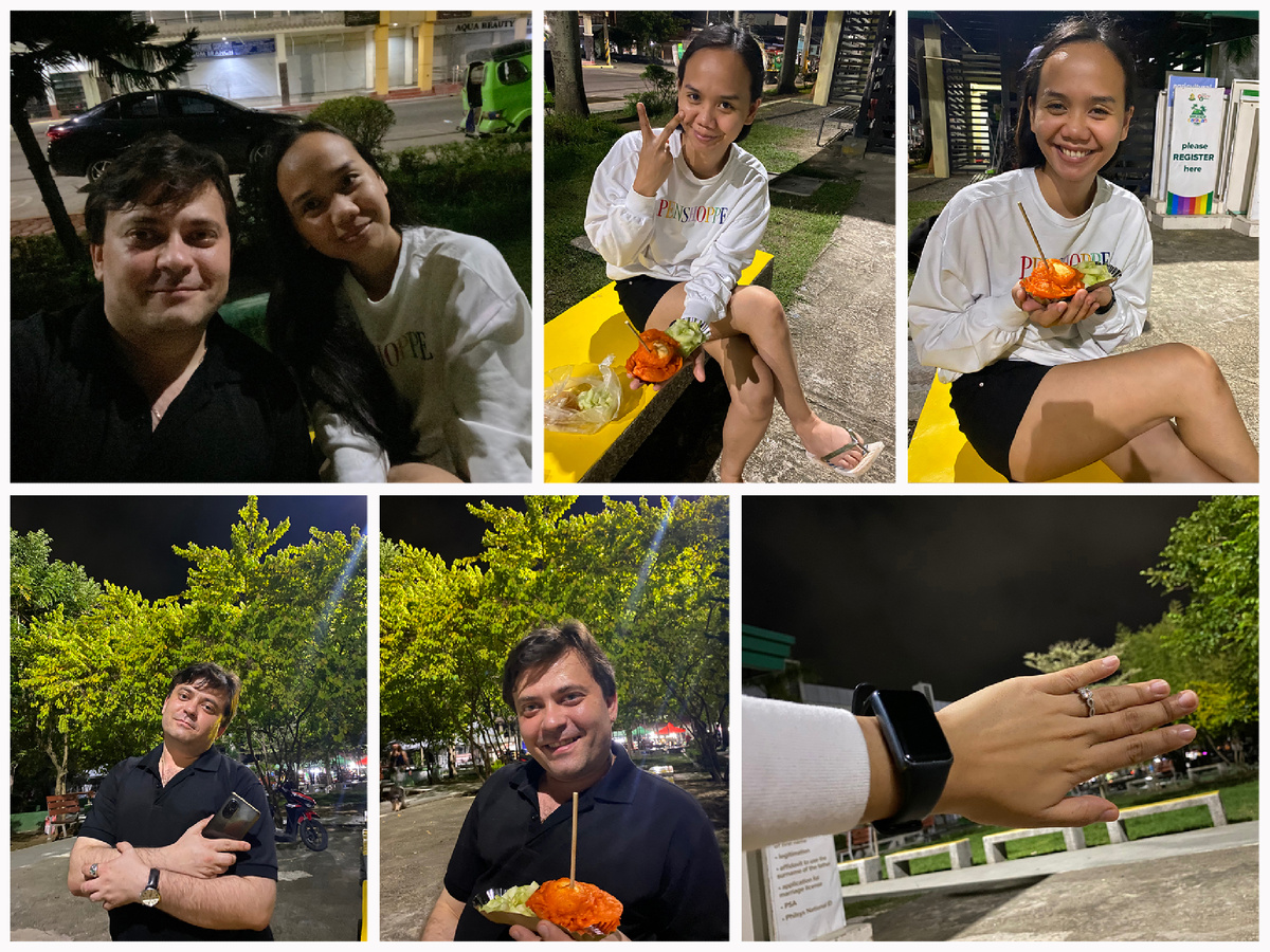 Наши фото на празднике в центре Тагума, кушаем Квин-Квик.