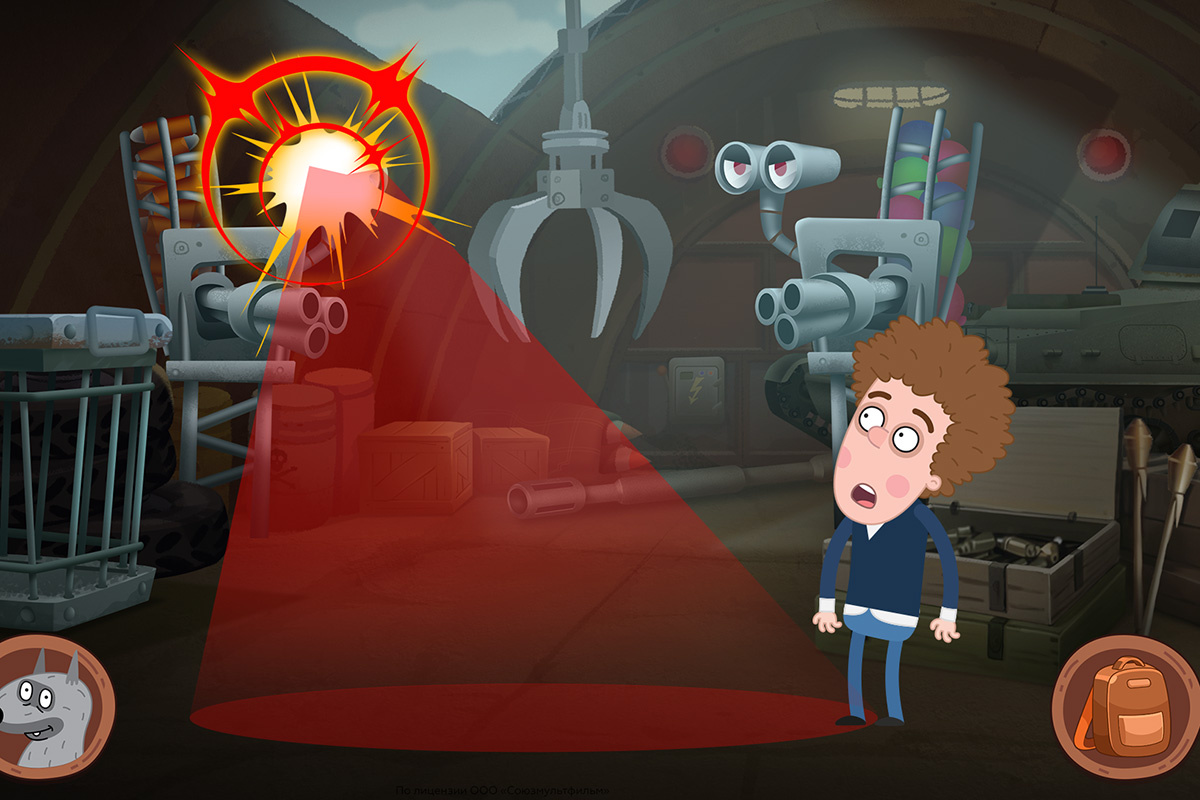 Киностудия «Союзмультфильм»📷Скриншот игры «Петя и Волк: Дело об артефакте приключений»