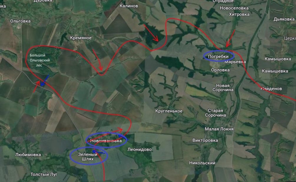   Карта СВО. Бои в Курской области, версия от наших военкоров. Тг-канал "Мир сегодня с "Юрий Подоляка"".