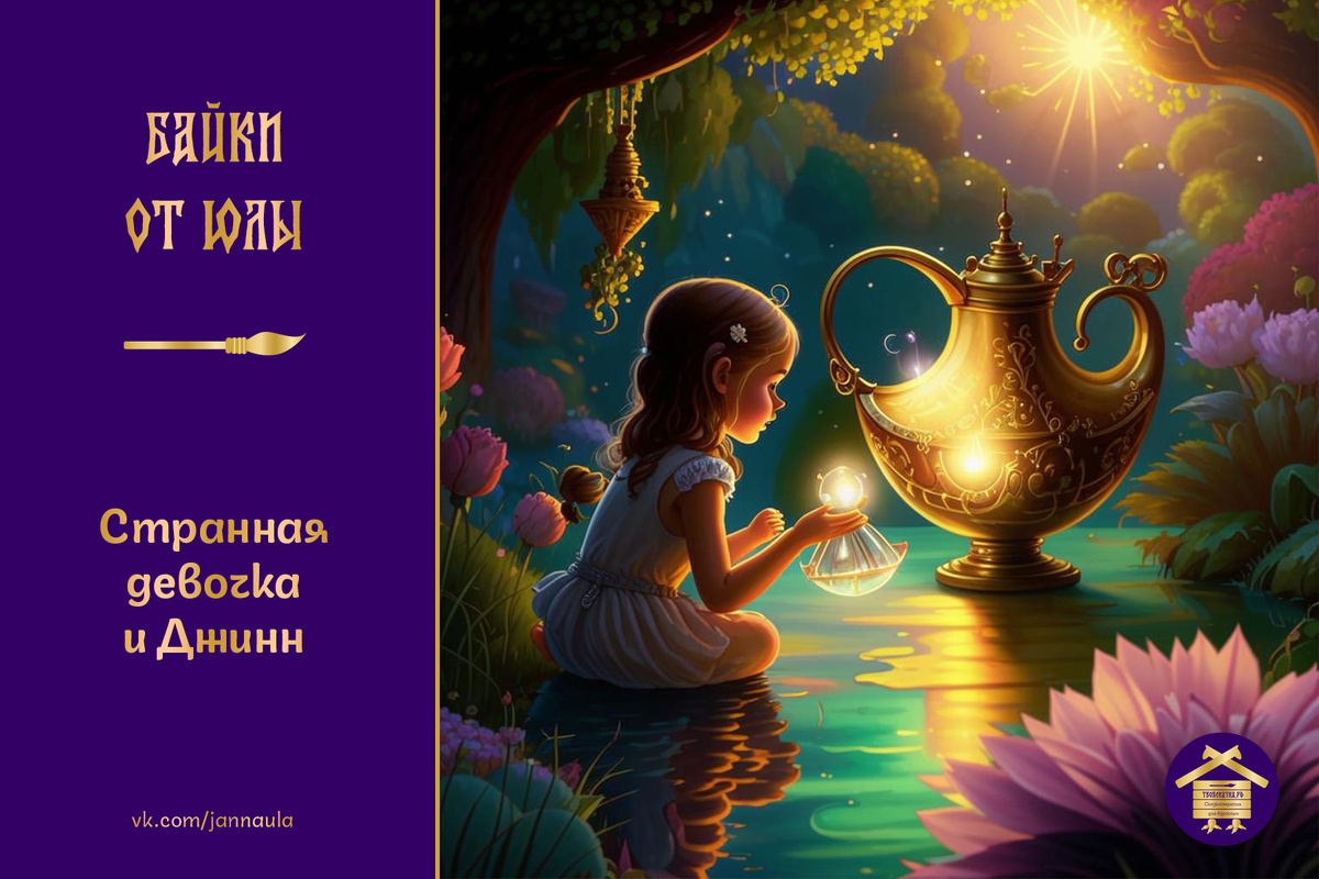 Девочка с волшебной лампой от Kandinsky by Sber AI