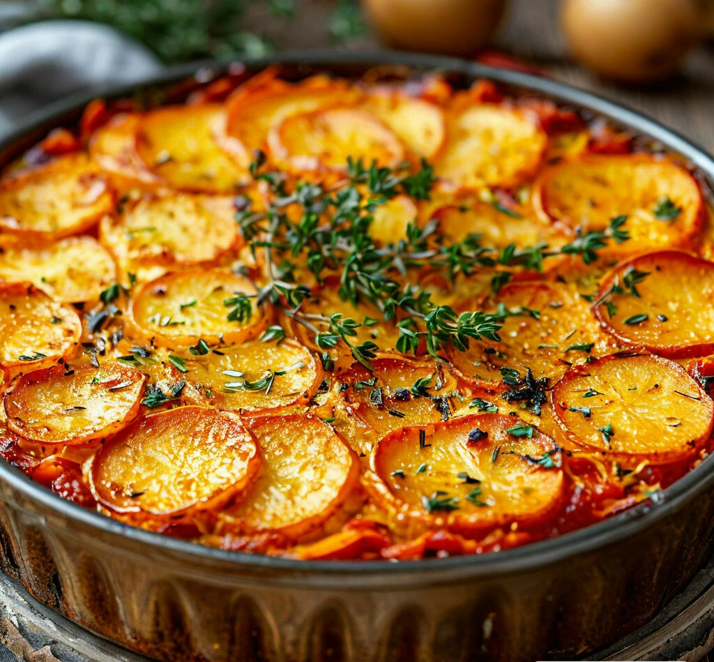 Картофельная запеканка с овощами