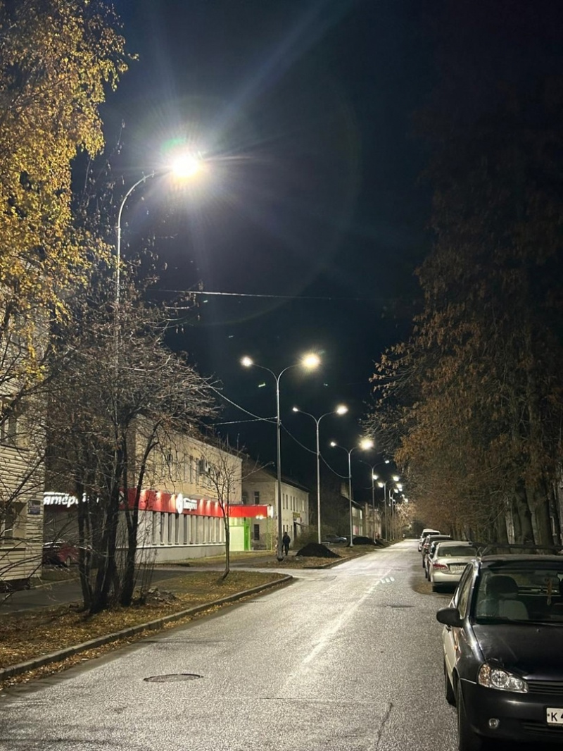    Тридцать новых фонарей установили в Петрозаводскеадминистрация Петрозаводска
