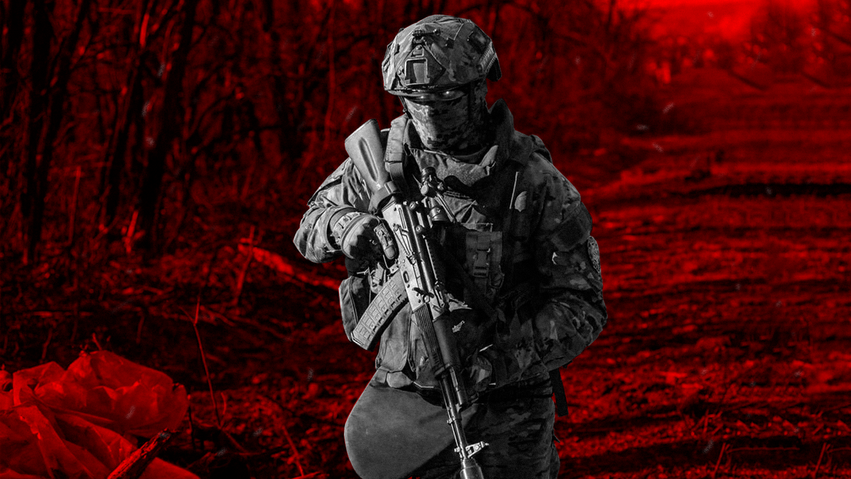 Российский солдат в зоне проведения Специальной Военной Операции