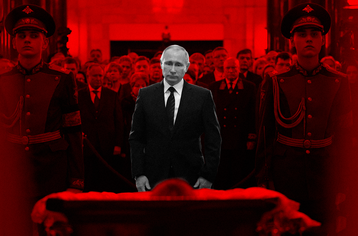 Владимир Путин на похоронах Карлова