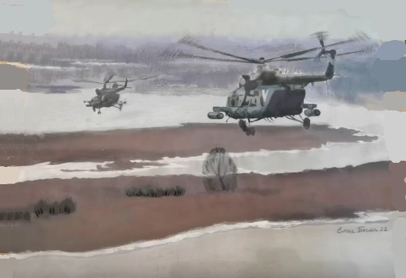 Бегма. 24 февраля 2022 года. Дорога к аэропорту Гостомель.