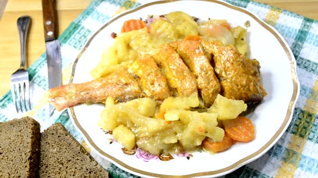 Морской окунь в духовке.Простой и вкусный рецепт