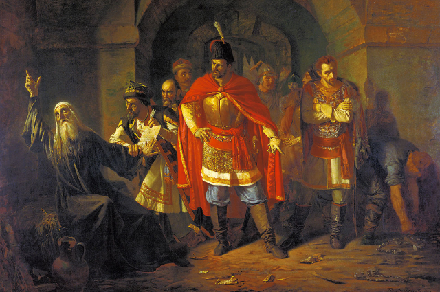    «Патриарх Гермоген в темнице отказывается подписать грамоту поляков»,1860. Фото: Public Domain