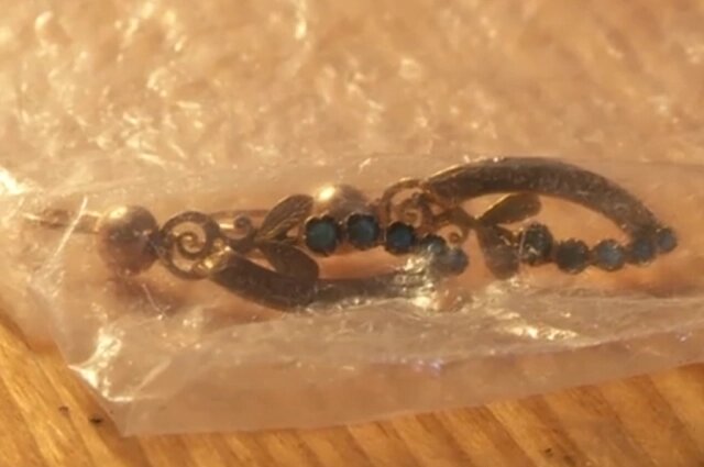    На преступника вывели сережки, доставшиеся Тане по наследству. Фото: Кадр телеканала НТВ