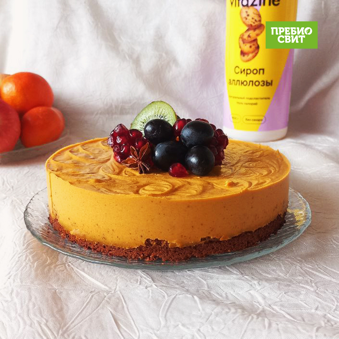 Тыквенный чизкейк на основе сиропа аллюлозы