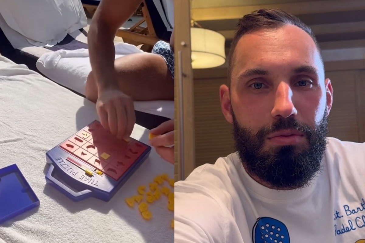 Николай Никогда не отказывается от детских развлечений. С Теоной он ходил кататься на горках. Фото: социальные сети.