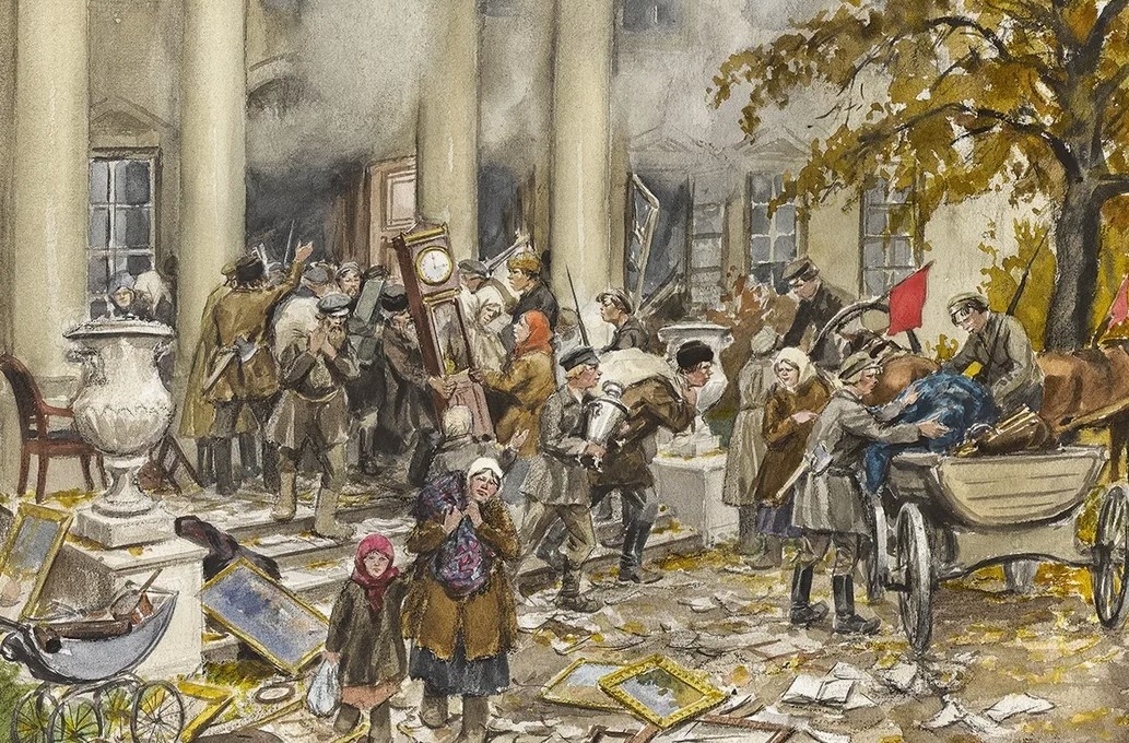 А о крепостном праве как-то не все ещё успели забыть. Художник: И. Владимиров.