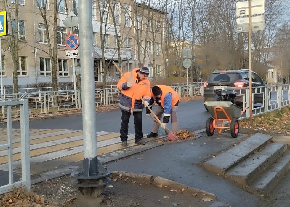    Осенняя уборка в Петрозаводске. Фото: Мэрия Петрозаводска