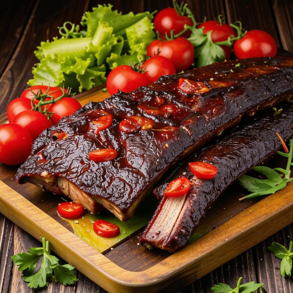 Свиные ребрышки холодного копчения.