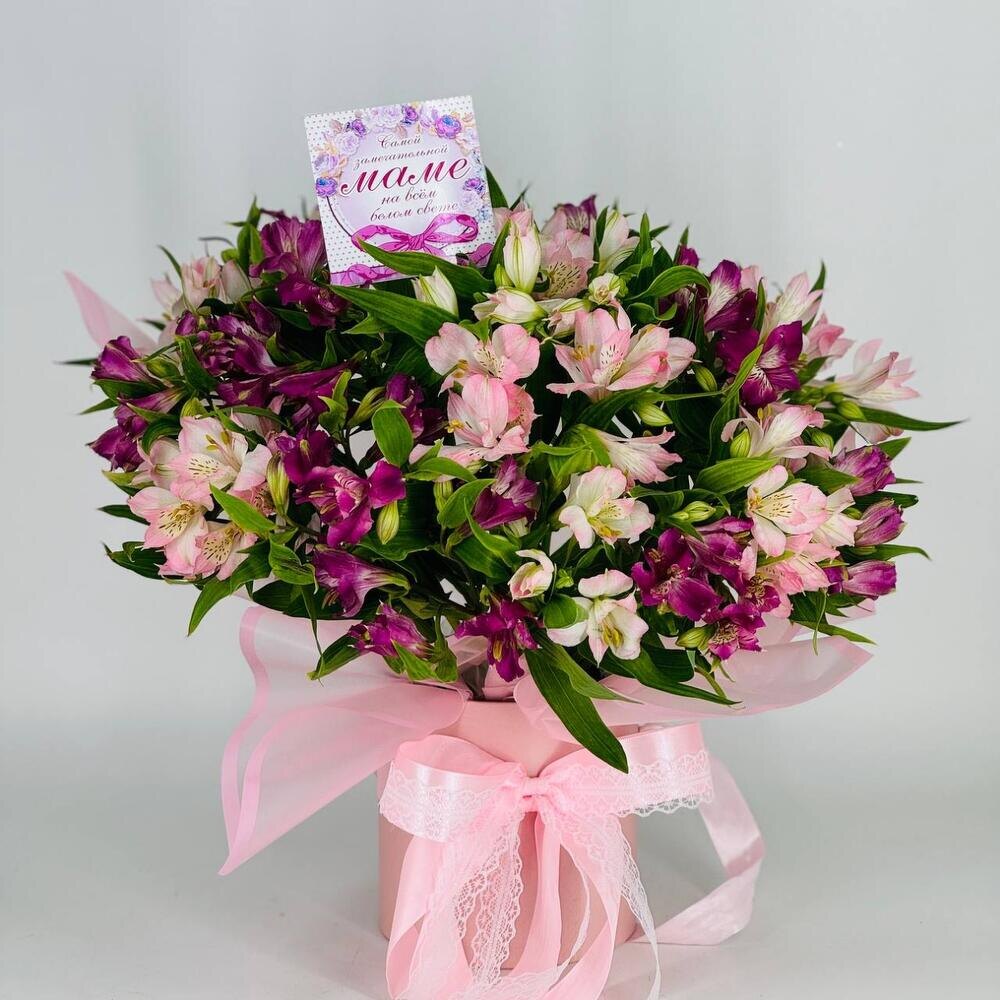 Букет в шляпной коробке