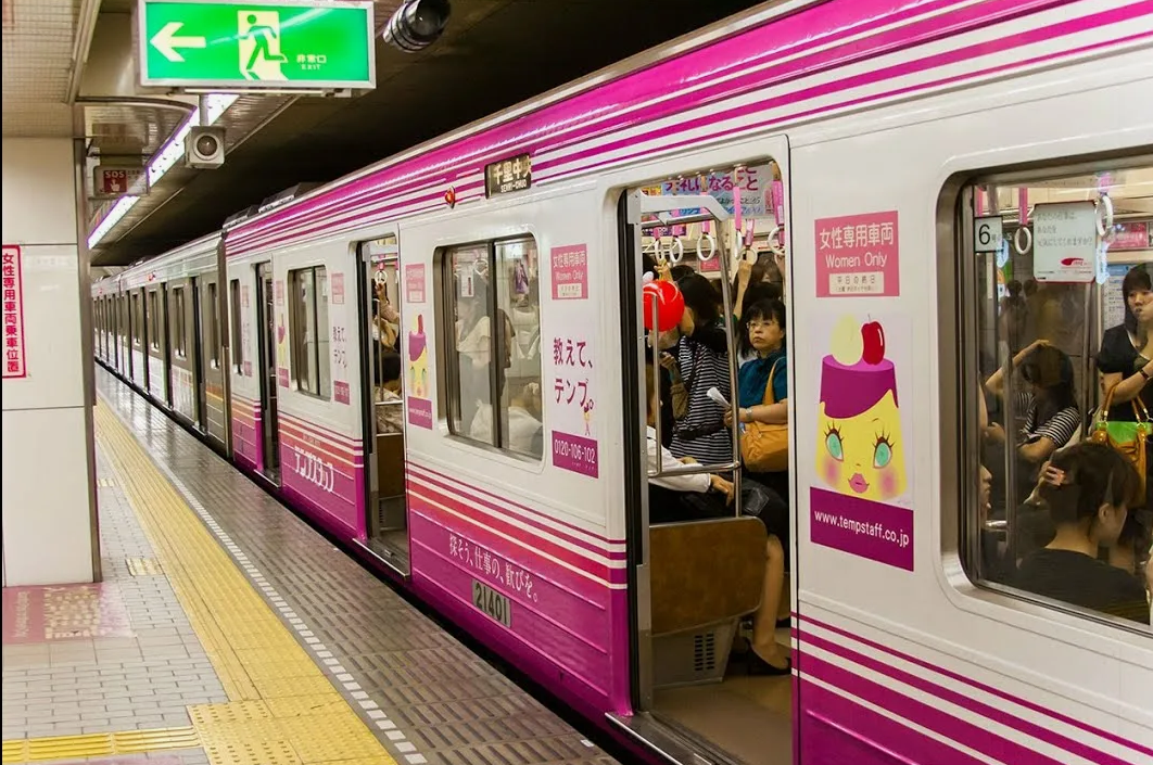 Очень милый вагон только для женщин