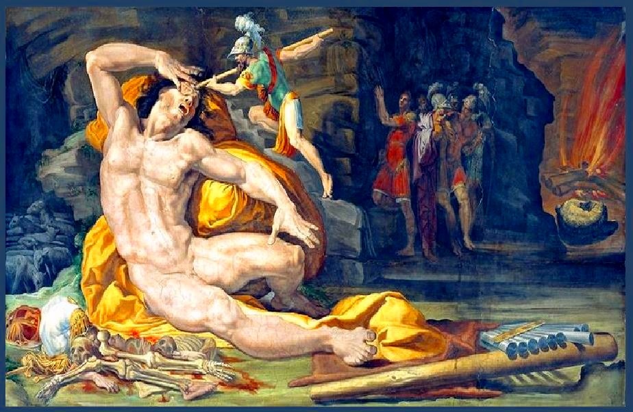 Пеллегрино Тибальди (1527-1596) – Одиссей ослепляет Полифема / Pellegrino Tibaldi (1527-1596) - Ulisse acceca Polifemo