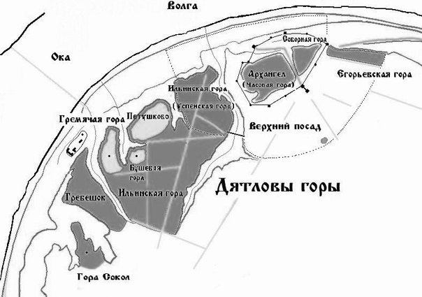 Дятловы горы. Рисунок А.В. Данилова.