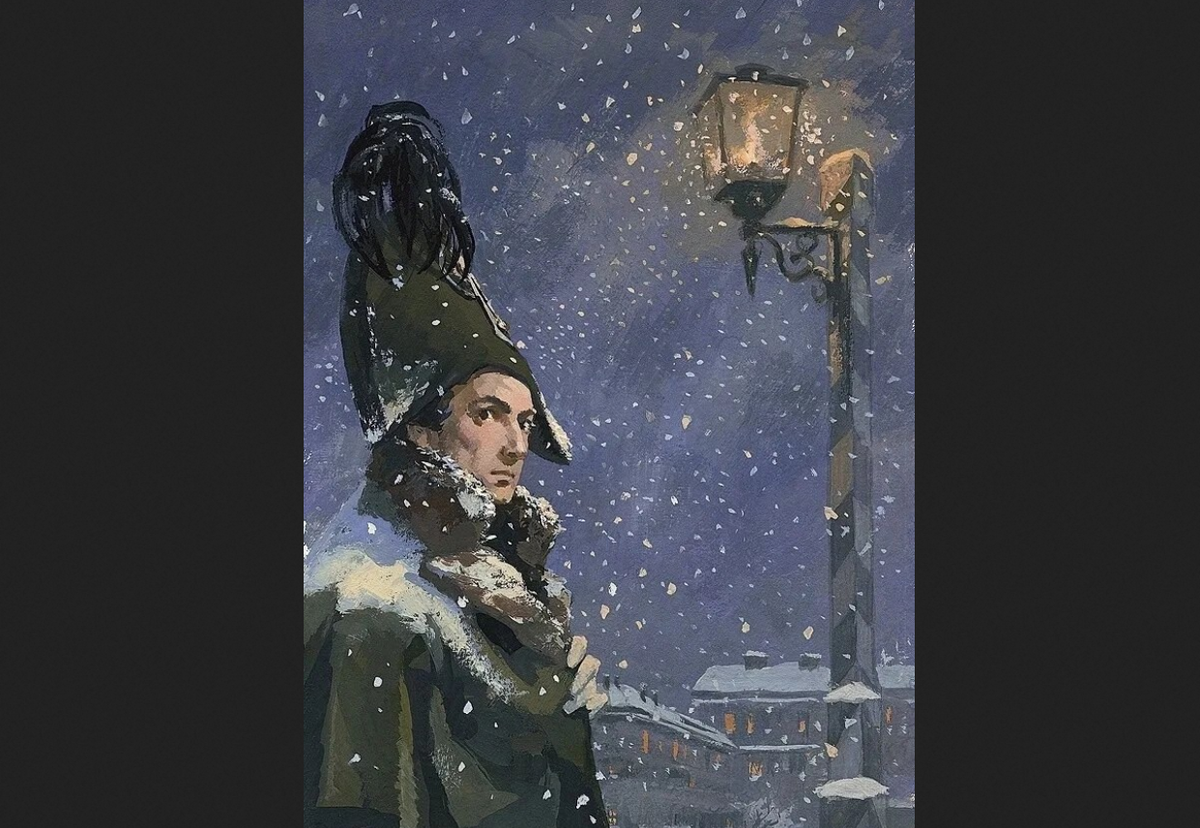 Андрей Николаев. "Германн". Иллюстрация к "Пиковой даме", А.С. Пушкина, 1979.