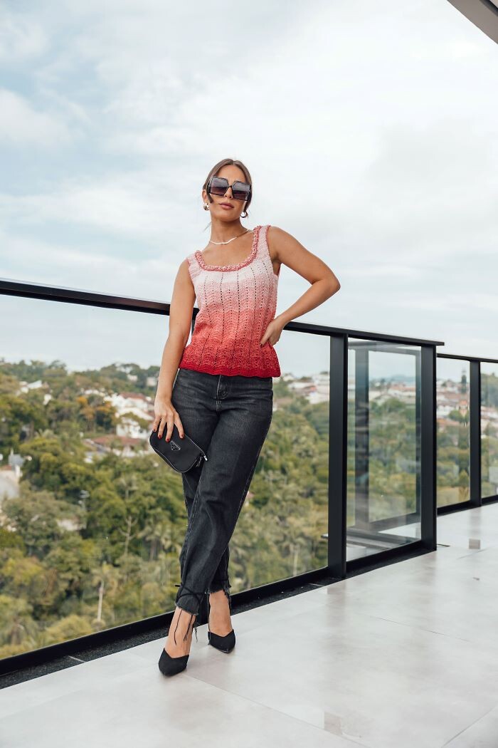 Майка крючком. Перевод описания сделан GHALA ASTRA для группы вк "Переводы вязания. GHALA ASTRA" 