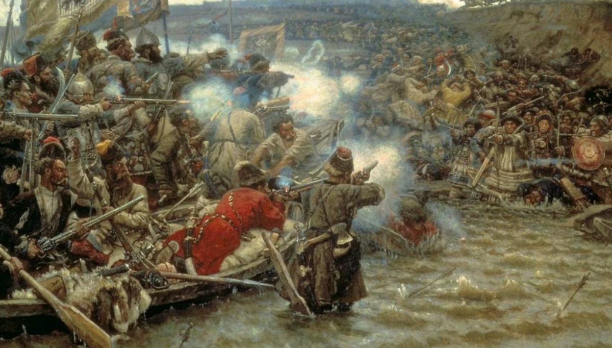 Василий Суриков. «Покорение Сибири Ермаком Тимофеевичем», 1895 год.