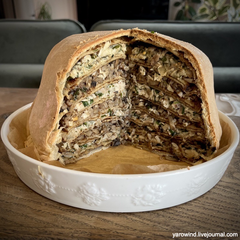 Курник с блинами