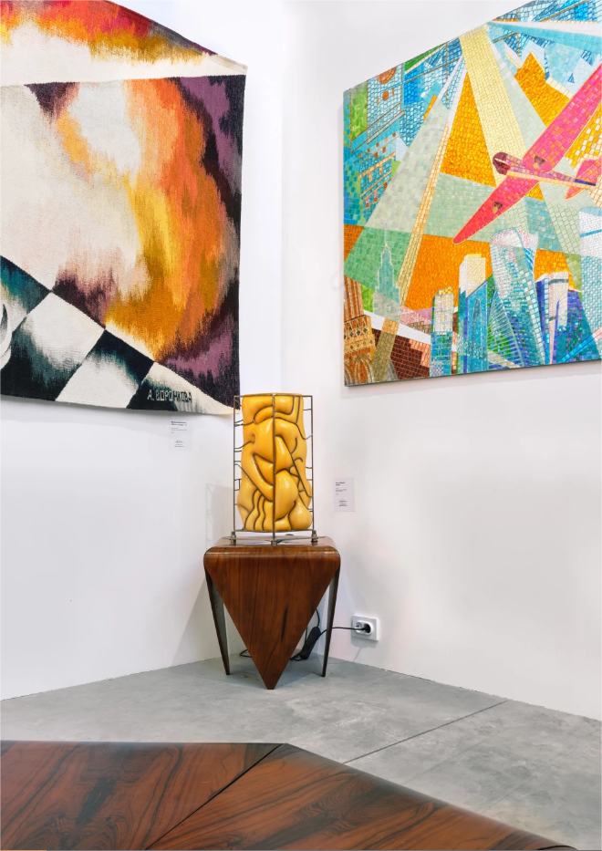 Панно художницы Ольги Солдатовой в технике вышивки биссером и мозаики