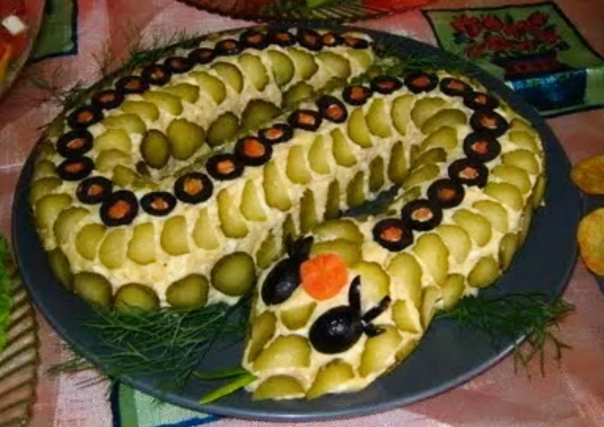 Салат ЗМЕЙКА.