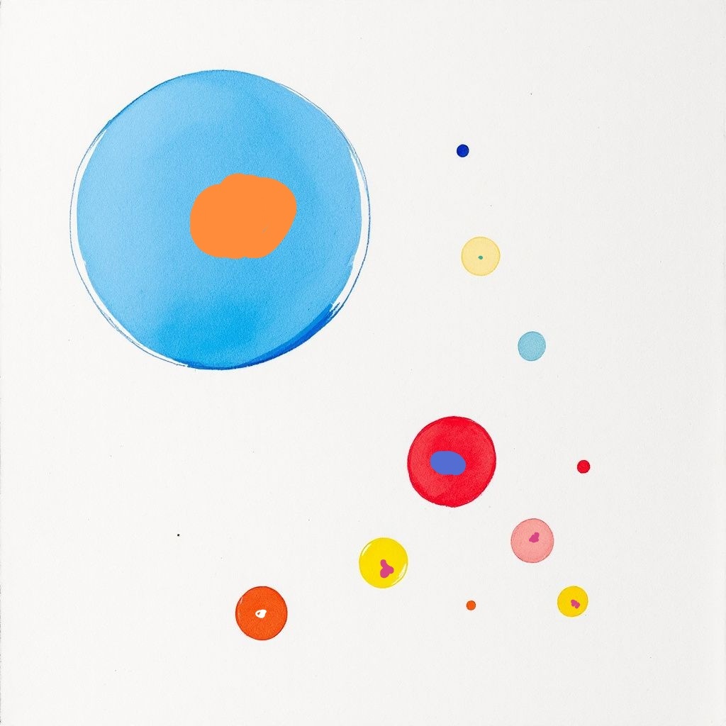 Каждая точка в кружочке-это артист. 