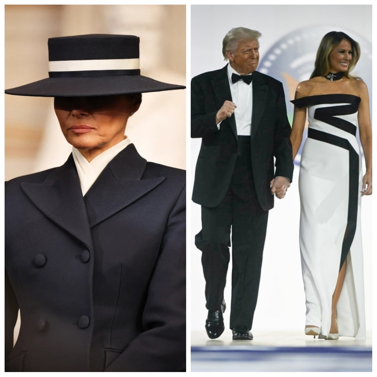 Мелани Трамп и Дональд  Трамп на инаугурации 2025г