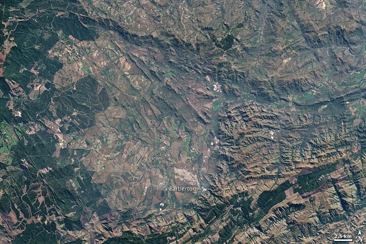 Горный хребет Барбертон.