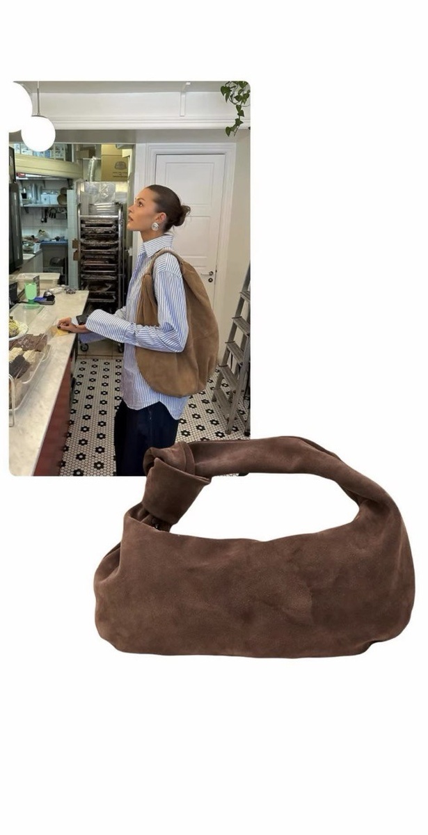 Сумка Хобо в цвете Трюфель от Garnet leather accessories 
