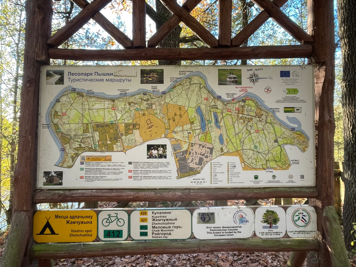 Карта лесопарка Пышки