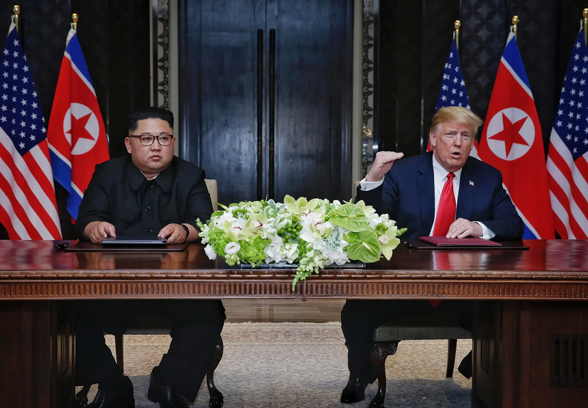 Ким Чен Ын и Дональд Трамп