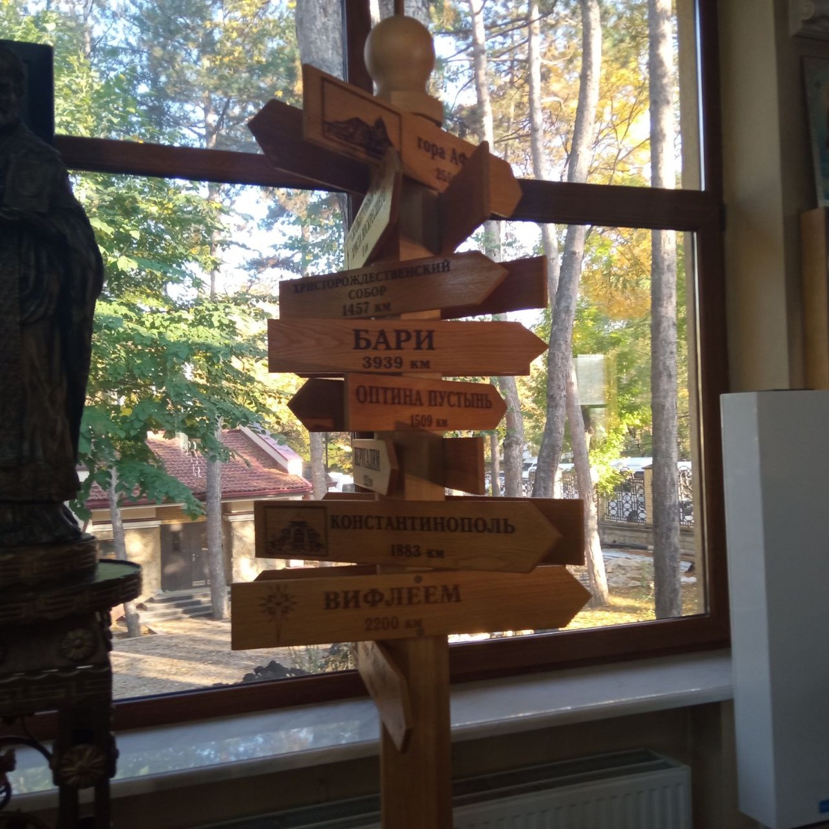 Указатель в трапезной 