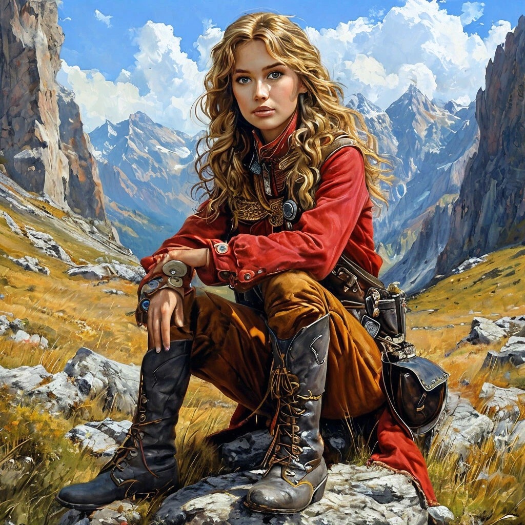 Марьюшка в поисках своего Финиста — Ясного сокола вынуждена была износить семь пар железных сапог. Версия нейросети 