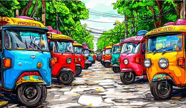 Если не хочеться рулить, то на короткие расстояния вас доставят тук-туки.