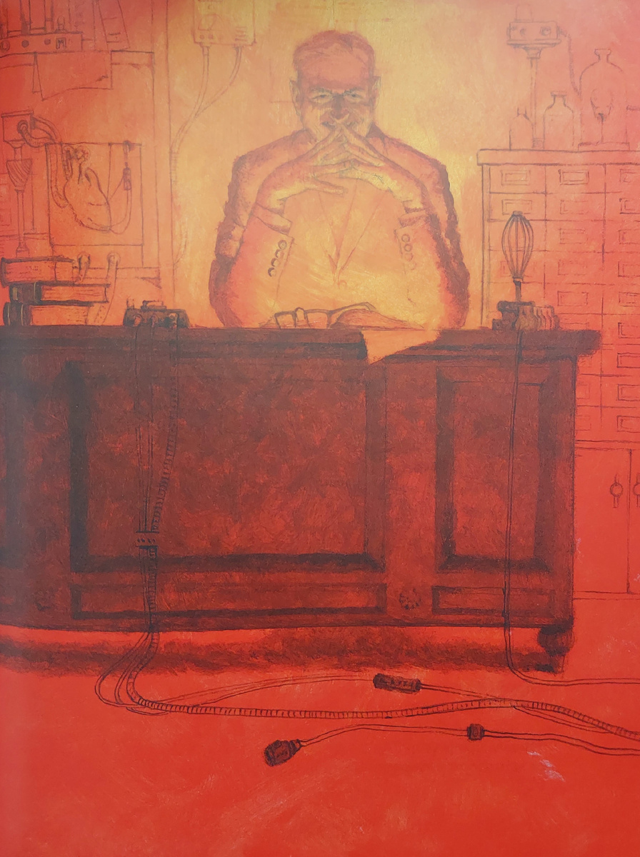 Иллюстрация из книги "Голова профессора Доуэля"