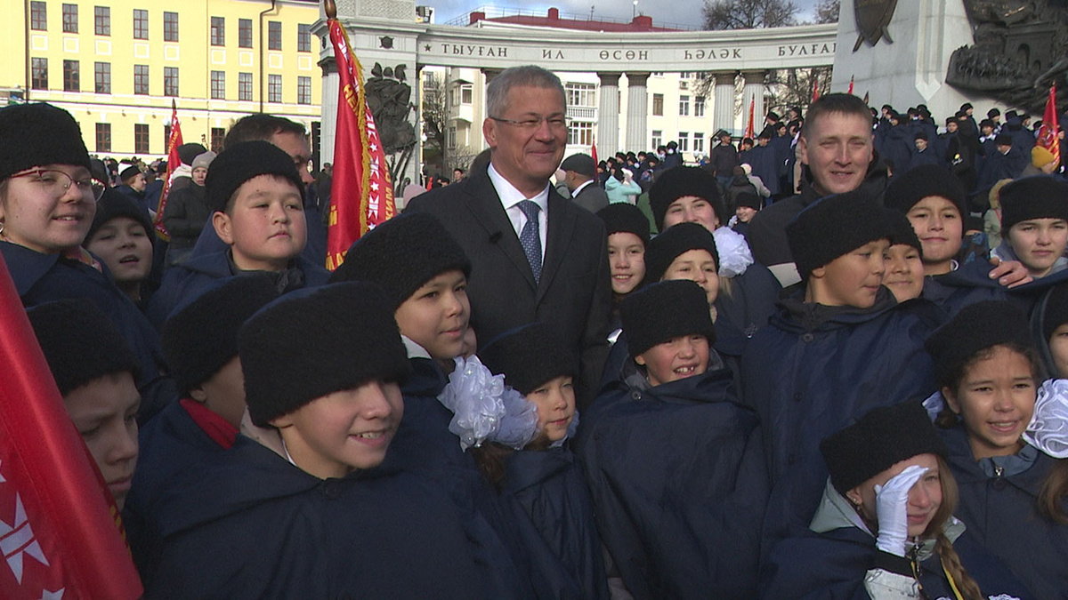    г. Уфа. Посвящение школьников в шаймуратовцы, октябрь 2024 г.