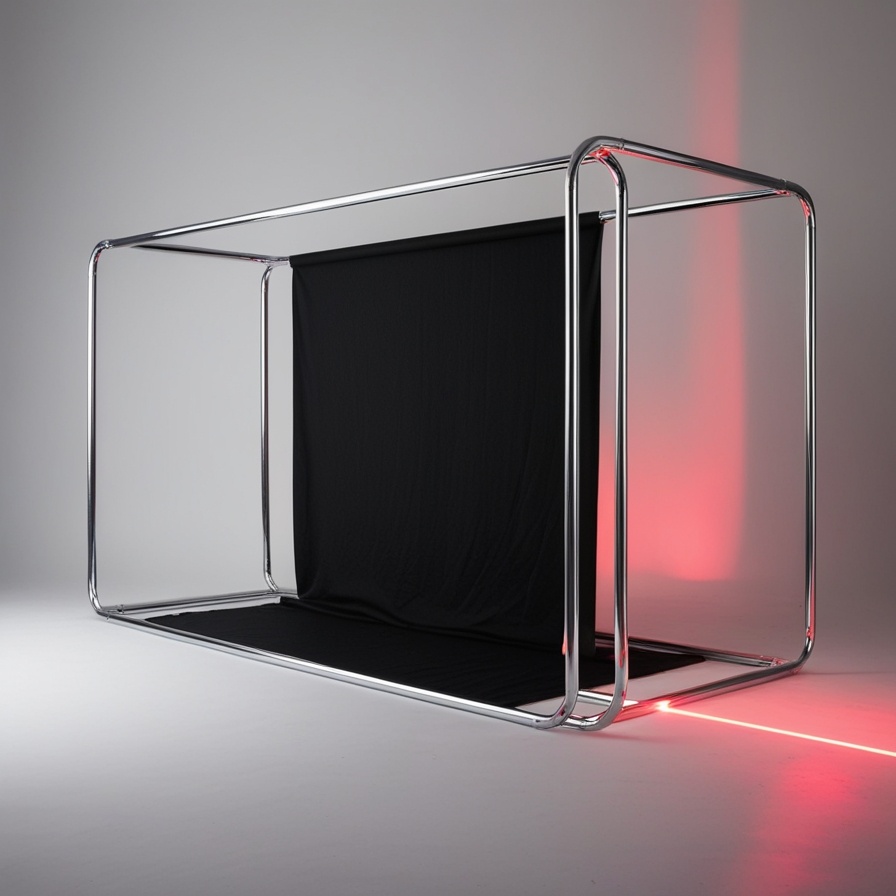 Черный фон на стойке из трубок